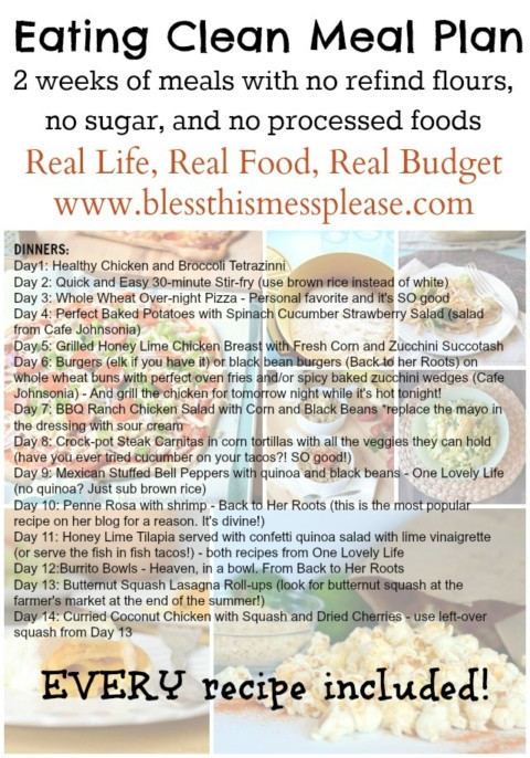 Clean Eating Meal Plan On A Budget
 managercaddy Blog