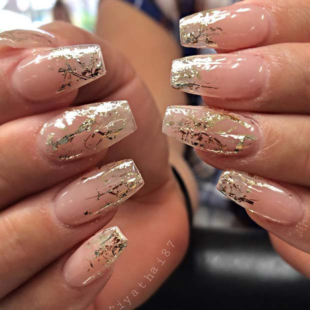 Clear Glitter Nails
 25 Cool Ways to Rock Chrome Nails Page 2 of 2