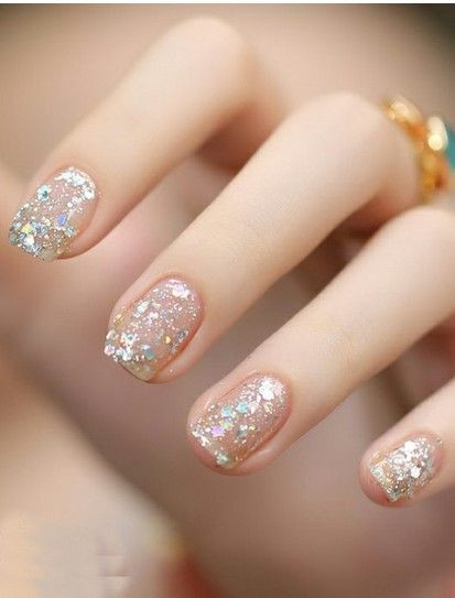 Clear Glitter Nails
 The 25 best Clear glitter nails ideas on Pinterest