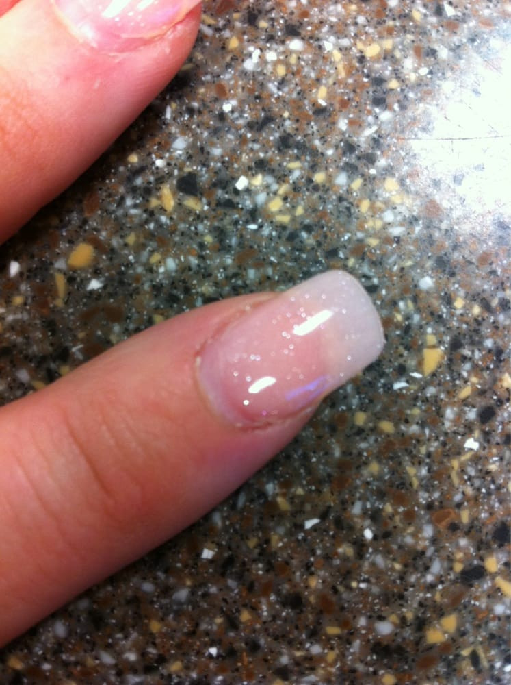 Clear Glitter Nails
 Glitter acrylic powder and clear gel over Simple and