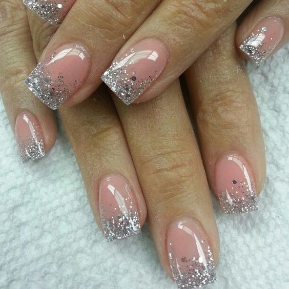 Clear Glitter Nails
 Top 60 Gorgeous Glitter Acrylic Nails