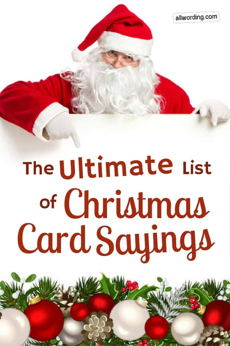 Clever Christmas Quotes
 The Ultimate List of Christmas Card Sayings AllWording