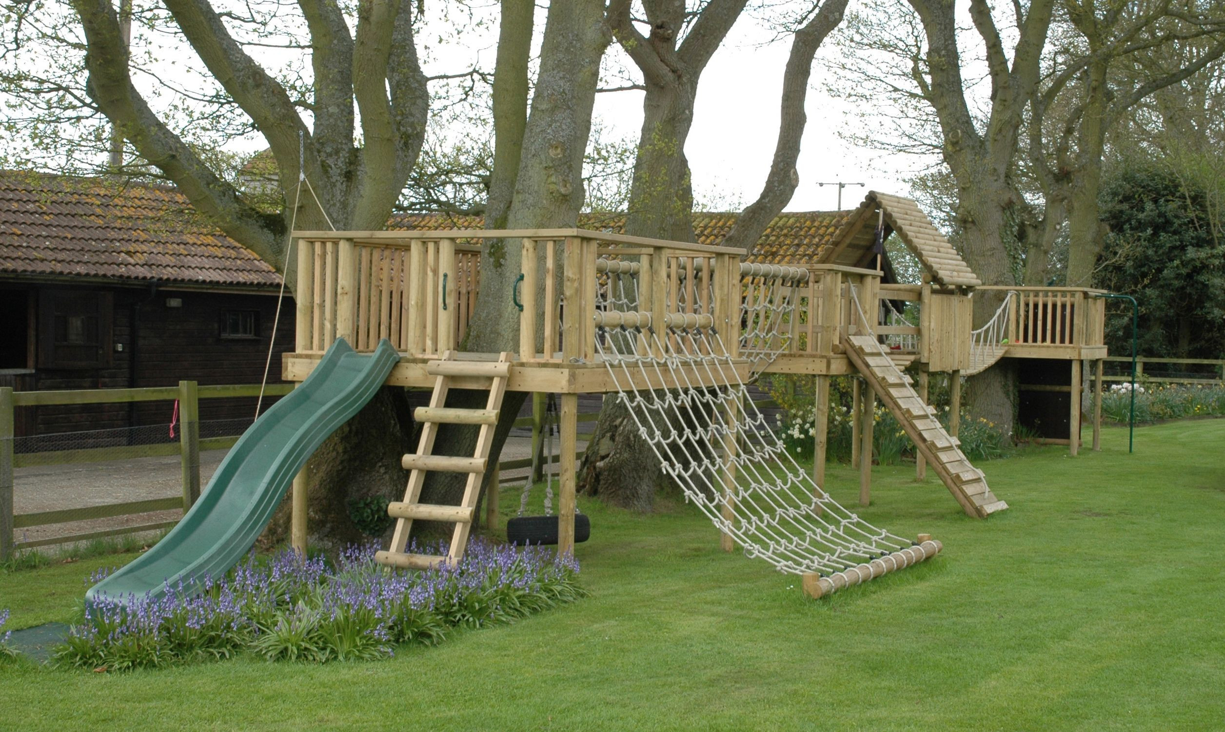 Climbing Structures For Backyard
 Outdoor Play with Wooden Climbing Frames
