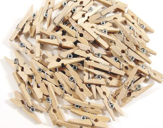 Clothes Pins
 Mini Clothes Pins Wooden Clothespins 100 in by TheStampinStore