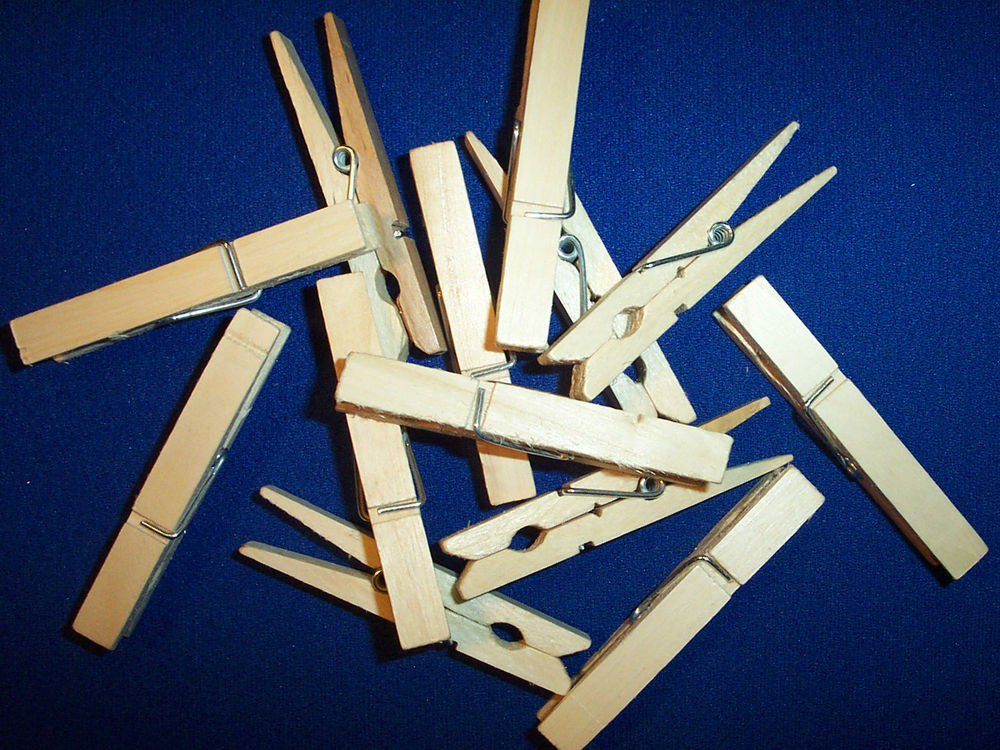 Clothes Pins
 50 Wood Wooden 3" inch Spring Clothespins Laundry