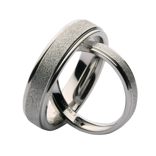 Cobalt Wedding Rings
 His & Hers 4&6mm Cobalt Sparkle Wedding Ring Bands