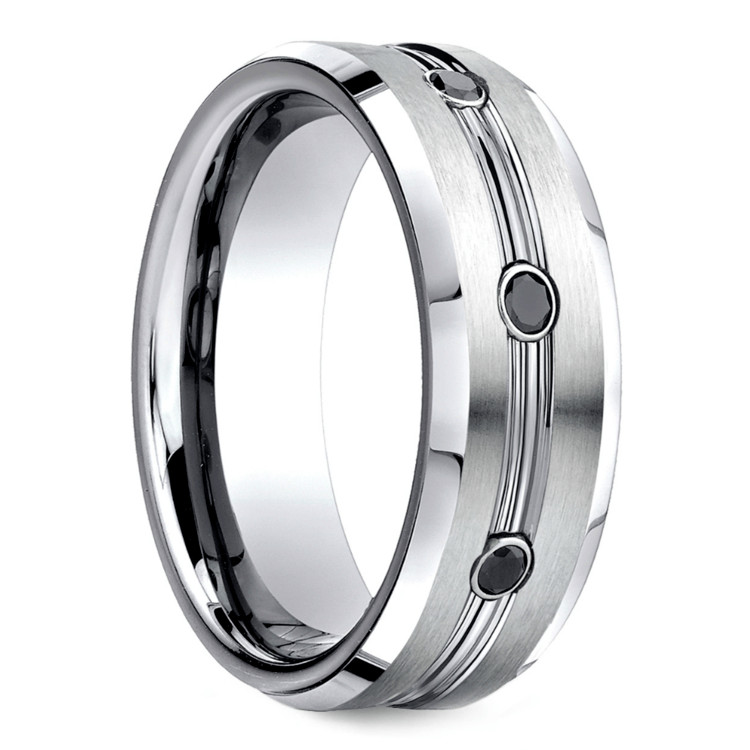 Cobalt Wedding Rings
 Black Diamond Men s Wedding Ring in Cobalt 7 5mm
