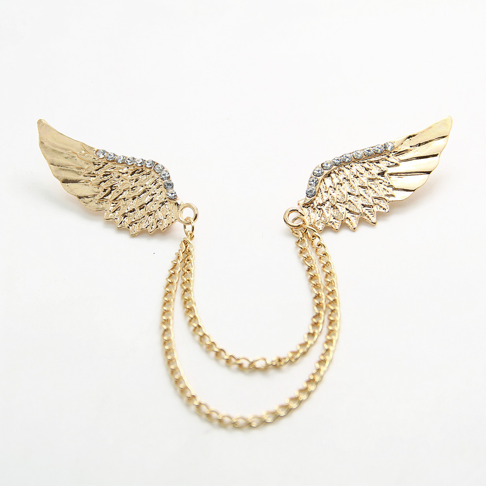 Collar Brooches
 2015 Hot selling Men s Collar Brooch Angel Wings Brooches