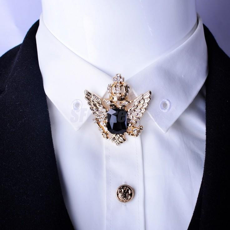 Collar Brooches
 Men Vintage Crystal Angel Collar Pin Brooch for T Shirt