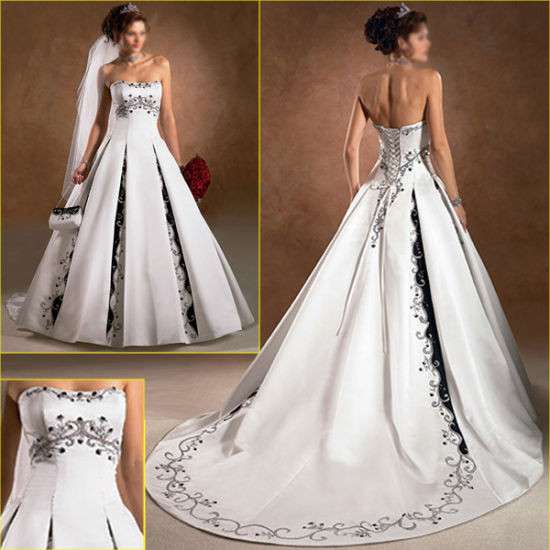 Color Accented Wedding Dresses
 China Ancient A Line Bridal Wedding Dresses Color Accent