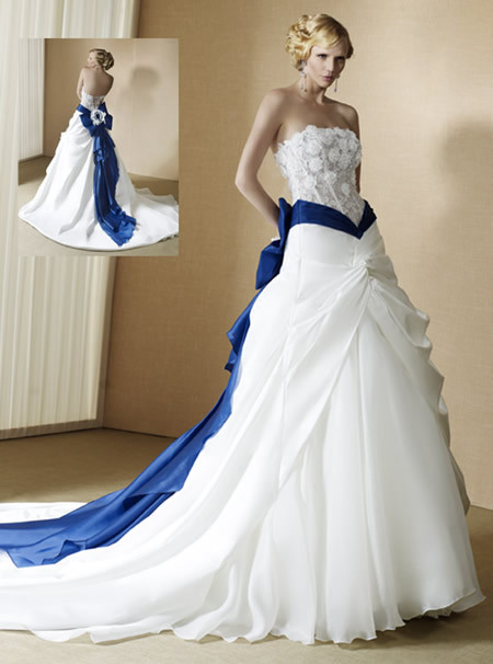 Color Accented Wedding Dresses
 Wedding Dress With Color Wedding Dress With Color Accents