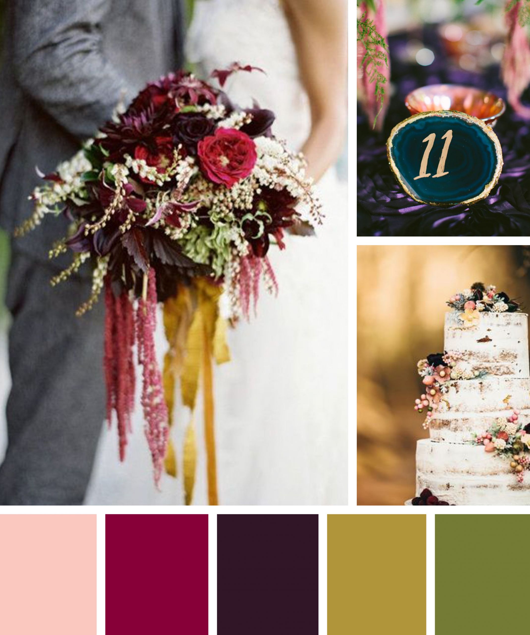 Color Palette For Wedding
 Jewel Toned Wedding Color Inspiration