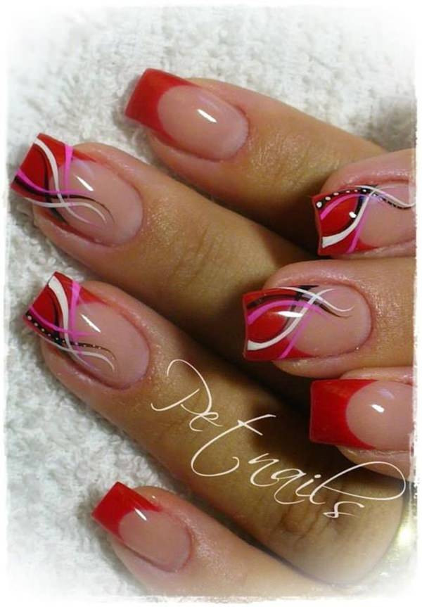 Colored French Tip Nail Designs
 Be A Royalty With These 101 Gorgeous French Tip Nail Ideas