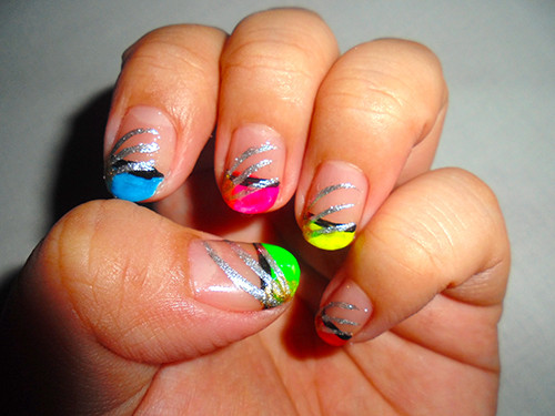 Colored French Tip Nail Designs
 It s All About Nail Arts Neon Colors French Tip Nail Art