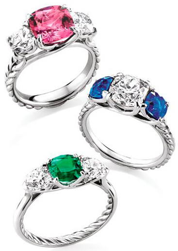 Colored Stone Wedding Rings
 Engagement & Wedding Ring Trends Modern to Vintage
