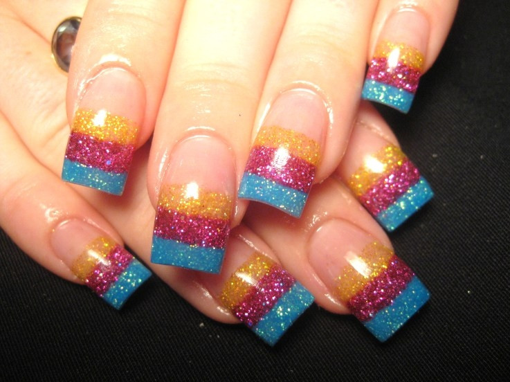Colorful Nail Ideas
 Colorful French Nail Art Designs 2011