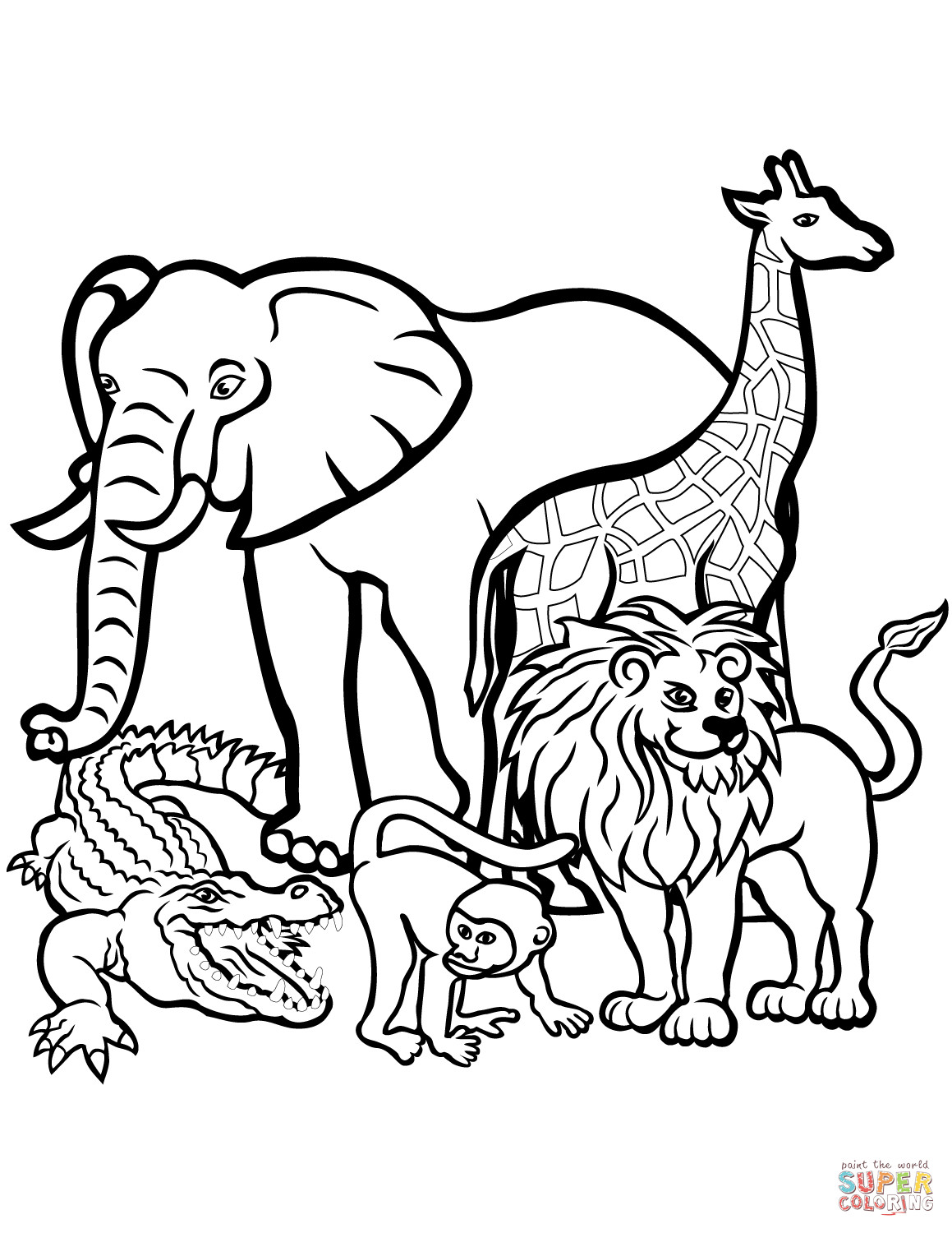 Coloring Animals For Kids
 African Animals coloring page