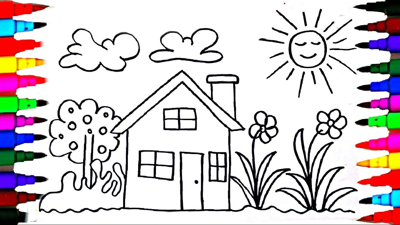Coloring Art For Kids
 How To Draw Kids Playhouse Learning Coloring Pages