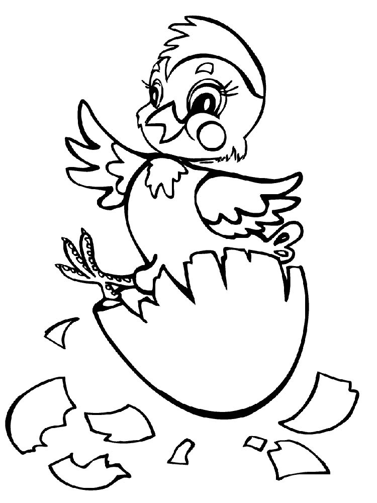Coloring Baby Chickens
 Baby Chick coloring pages Download and print Baby Chick