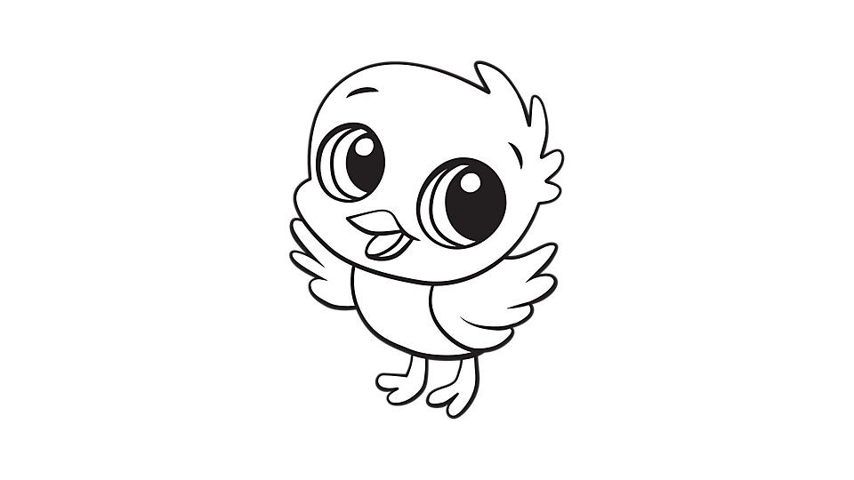 Coloring Baby Chickens
 Baby chick coloring printable