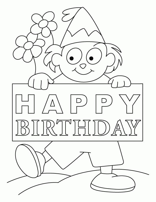 Coloring Birthday Cards
 Coloring Pages Birthday Card For Boy Coloring Home