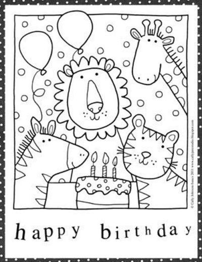 Coloring Birthday Cards
 free birthday coloring pages Preschool items Juxtapost