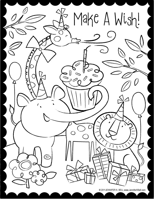 Coloring Birthday Cards
 Coloring Page World Happy Birthday Coloring Pages Portrait