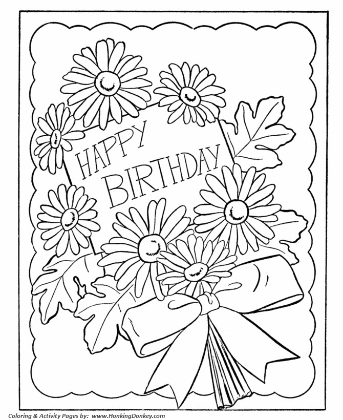 Coloring Birthday Cards
 Birthday Coloring Pages
