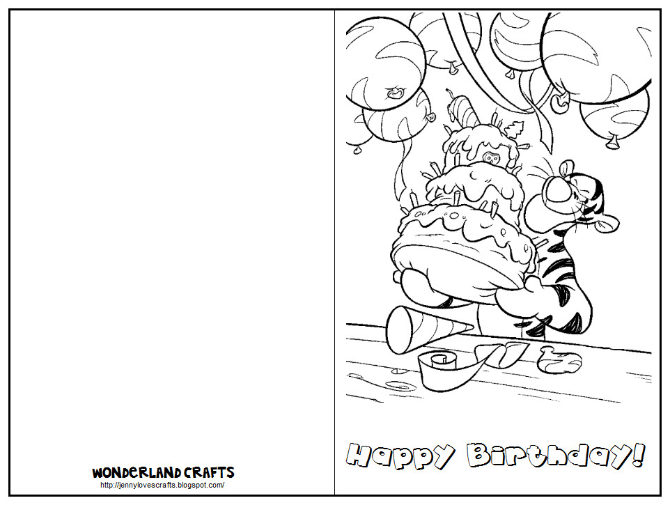 Coloring Birthday Cards
 Wonderland Crafts Birthday Cards