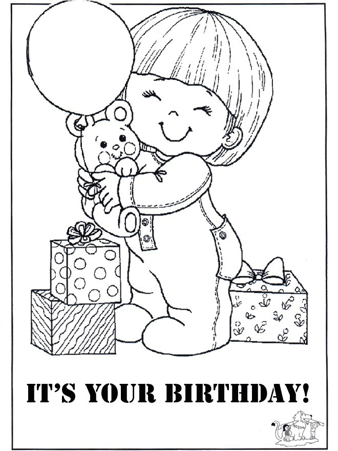 Coloring Birthday Cards
 Birthday Card Coloring Pages Coloring Home