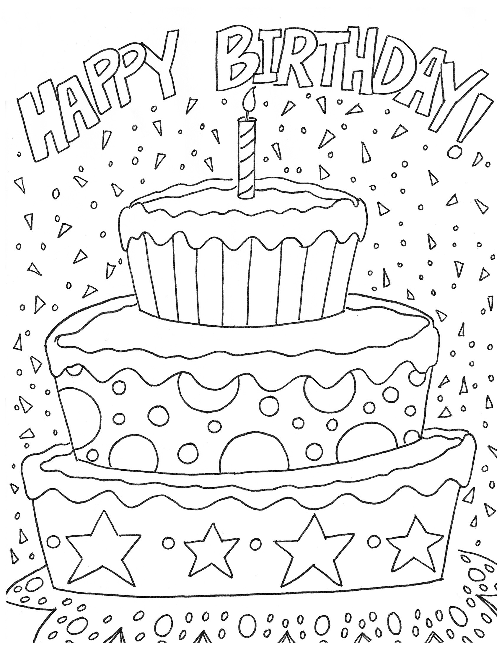 Coloring Birthday Cards
 Free Happy Birthday Coloring Page and Hershey