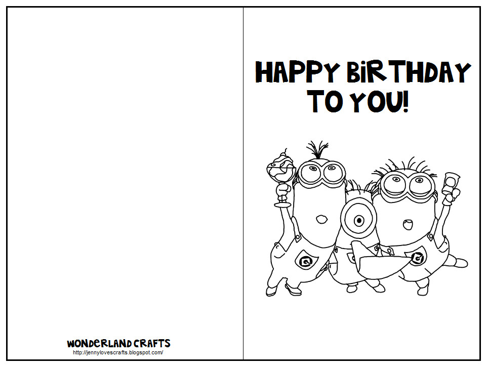 Coloring Birthday Cards
 Wonderland Crafts Birthday