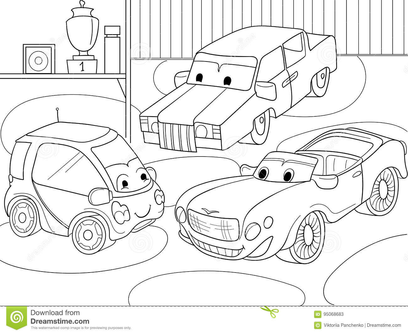 Coloring Book For Boys
 Childrens Cartoon Coloring Book For Boys Vector
