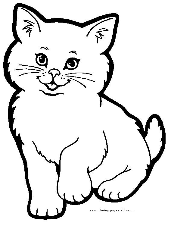 Coloring Book For Kids Animals
 cat color page animal coloring pages color plate