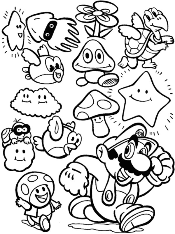 Coloring Book Games For Boys
 All Mario Character Coloring Pages Coloring Home