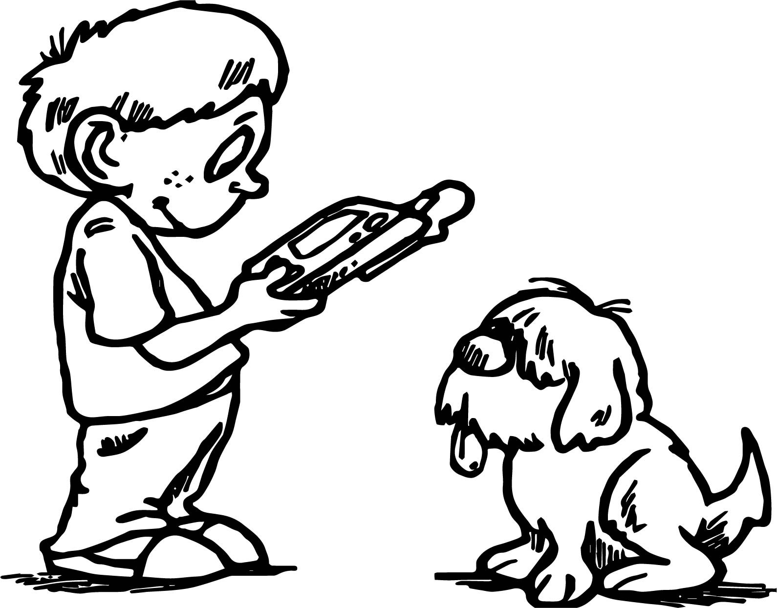 Coloring Book Games For Boys
 Boy Playing puter Games With Dog Coloring Page