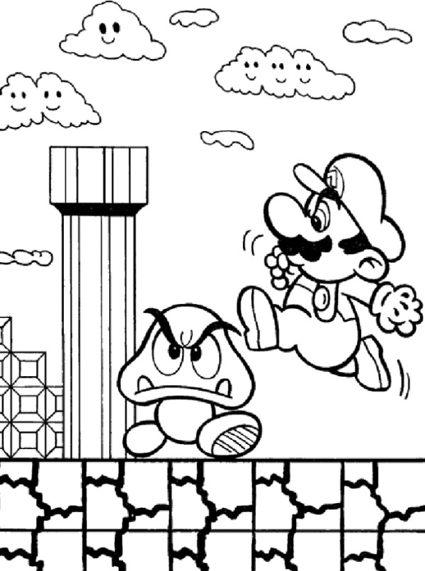 Coloring Book Games For Boys
 Super Mario Bros Game Coloring Page mario bros