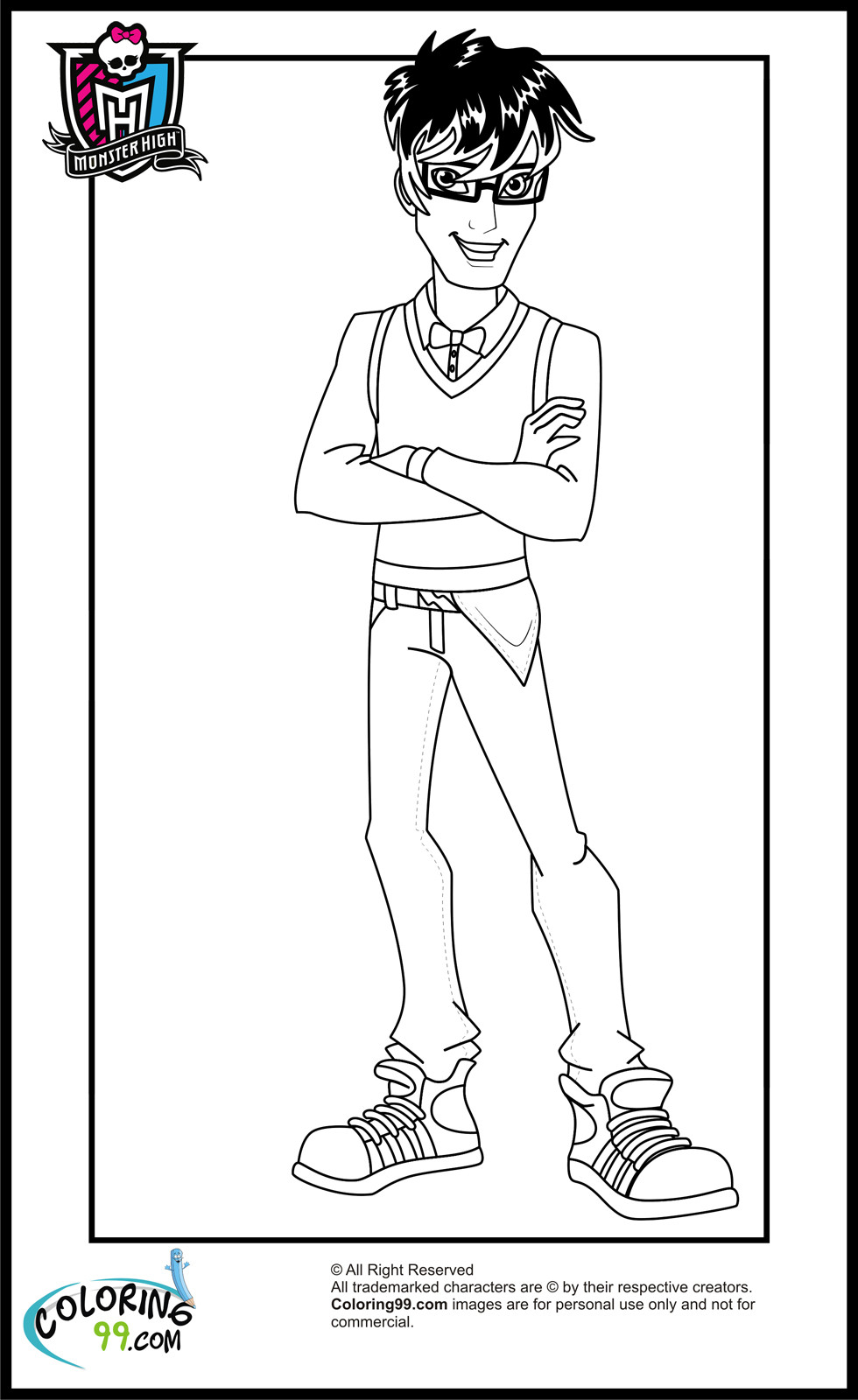 Coloring Book Pages For Boys
 Monster High Boys Coloring Pages