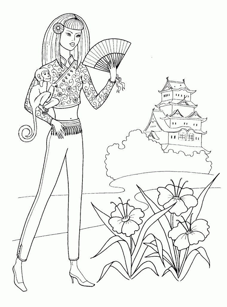 Coloring Book Pages For Girls
 Fashion Coloring Pages For Girls Printable Coloring Home
