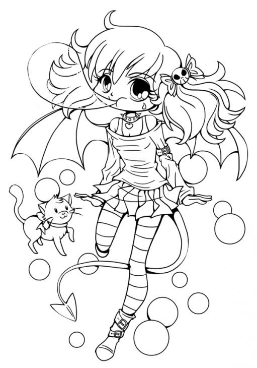 Coloring Book Pages For Teenage Girls
 Chibi Girl Cute Coloring Sheet For Teenagers