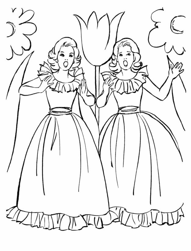 Coloring Books For Teenage Girls
 BlueBonkers Girl Coloring Pages girls singing Free