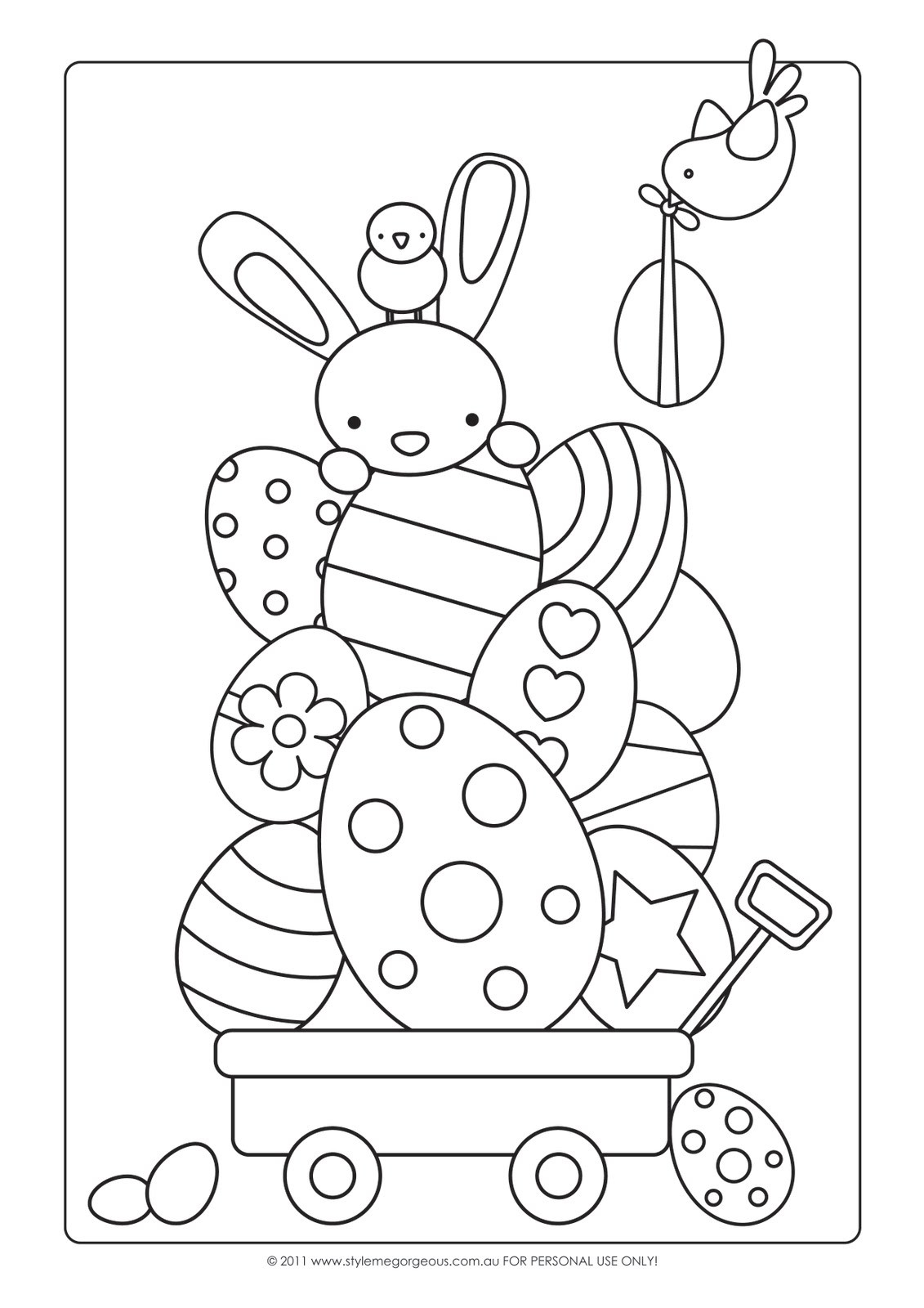Coloring Pages Easter Printable
 Style Me Gorgeous FREE Easter Colour in Page