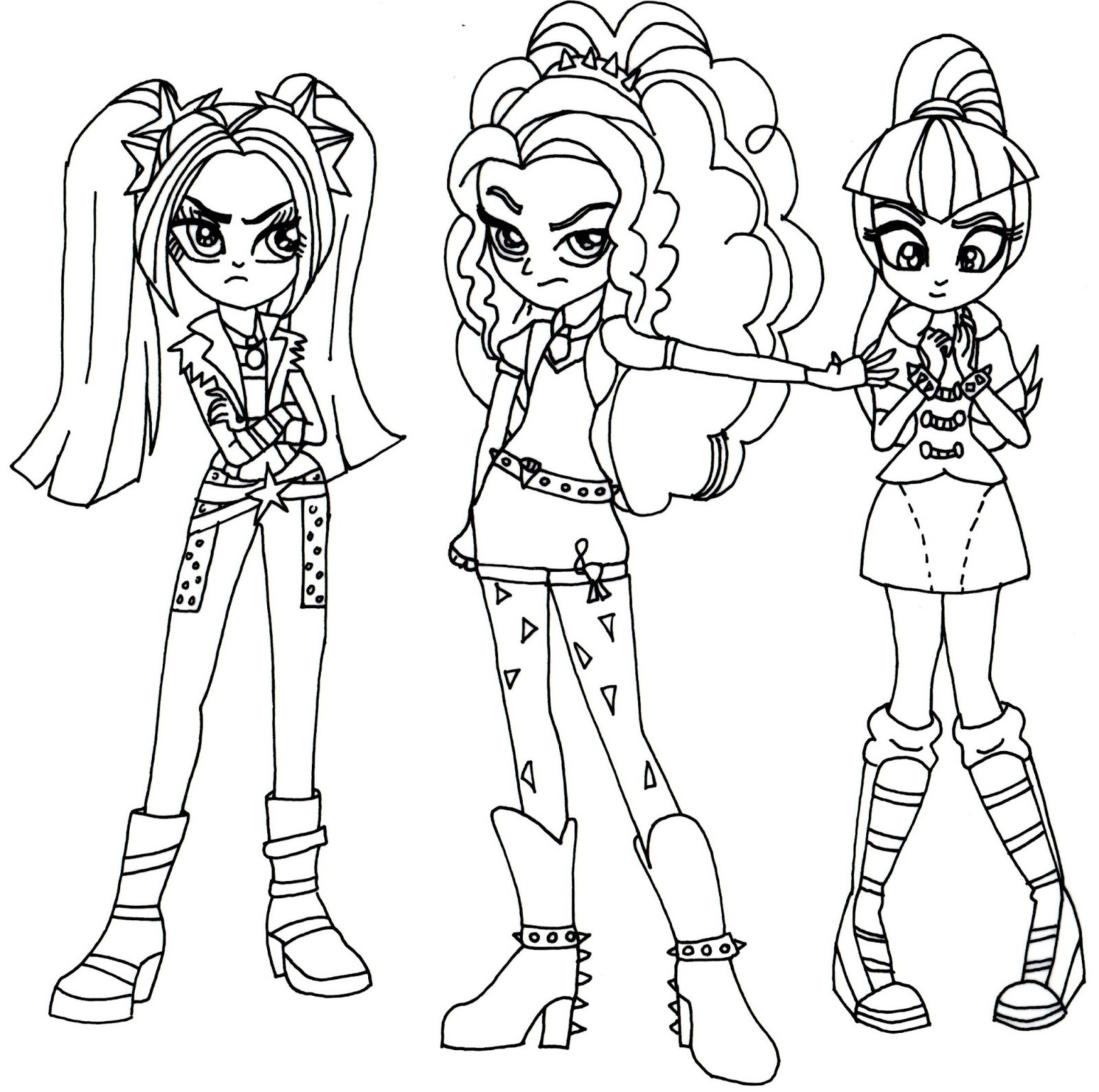 Coloring Pages Equestria Girls
 Free Printable My Little Pony Coloring Pages Villain in