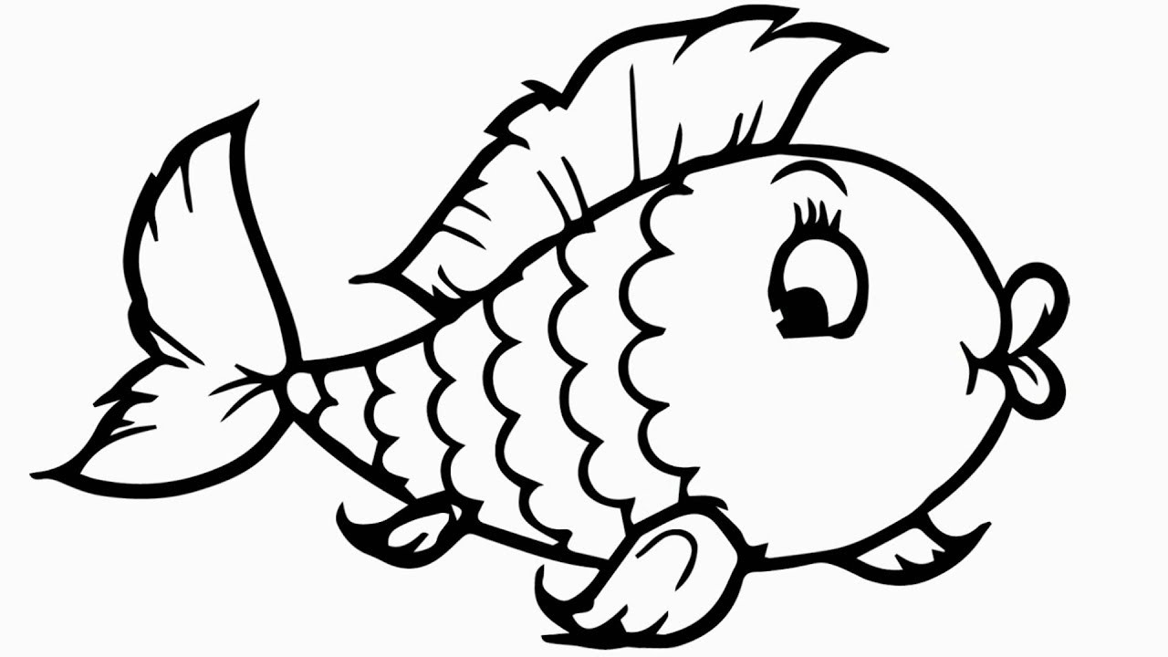 Coloring Pages Fish For Kids
 Rainbow Fish Drawing Coloring Pages For Children How
