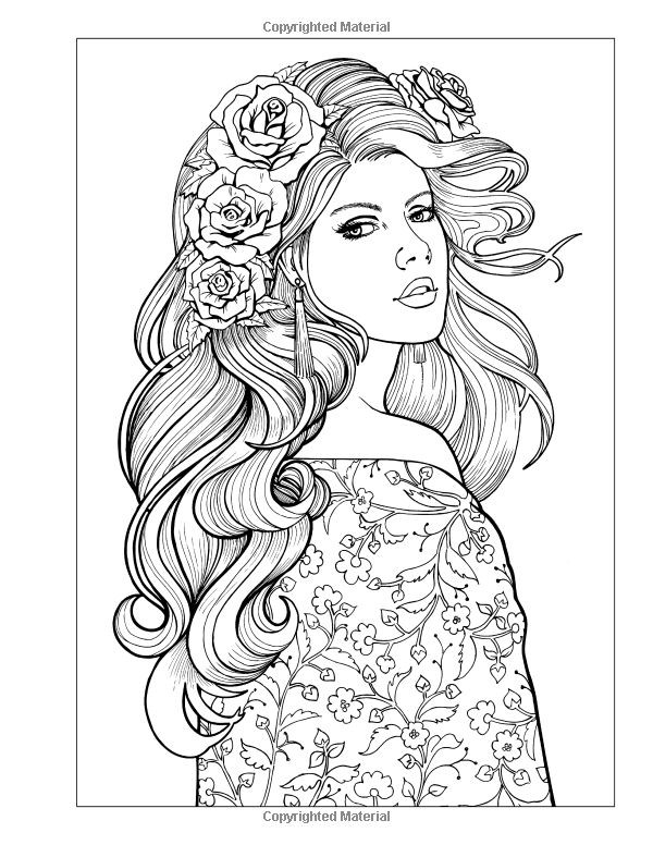 Coloring Pages For Adult Girls
 Color Me Beautiful Women of the World Adult Coloring