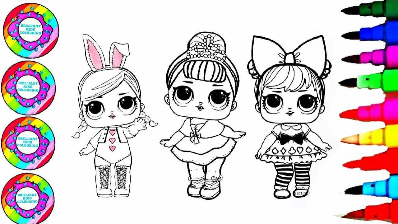 Coloring Pages For Big Kids
 Drawing and Coloring 3 Little Babies with big Eyes