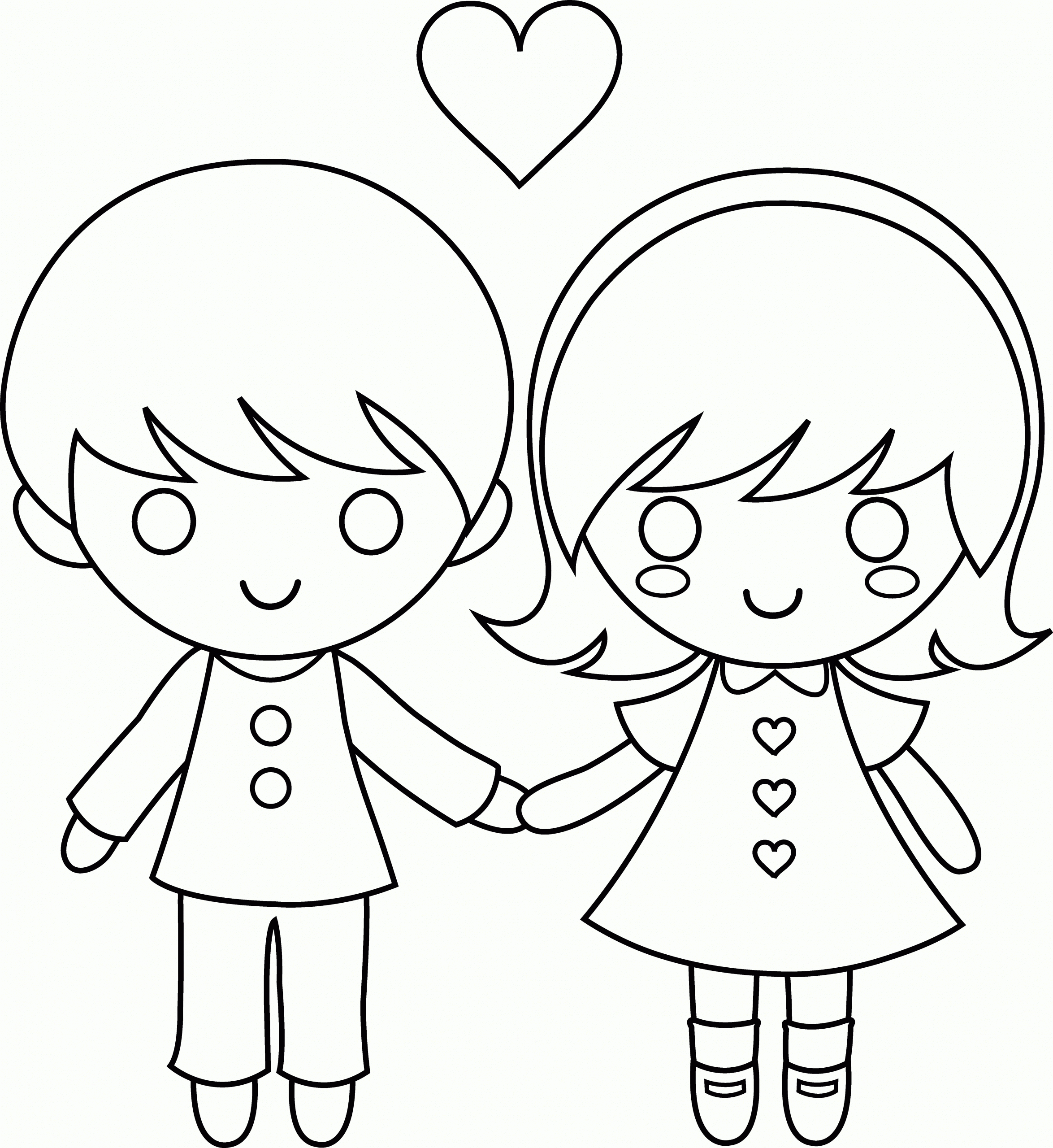 Coloring Pages For Boys And Girls
 Coloring Page Boy And Girl Coloring Home