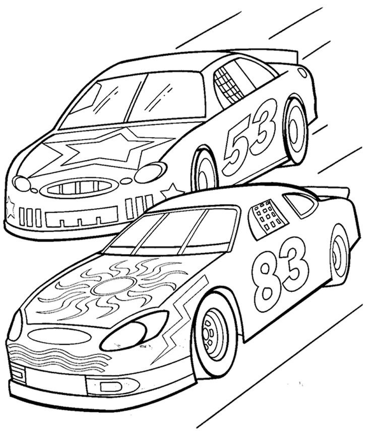 Coloring Pages For Boys Cars
 Free Printable Race Car Coloring Pages For Kids