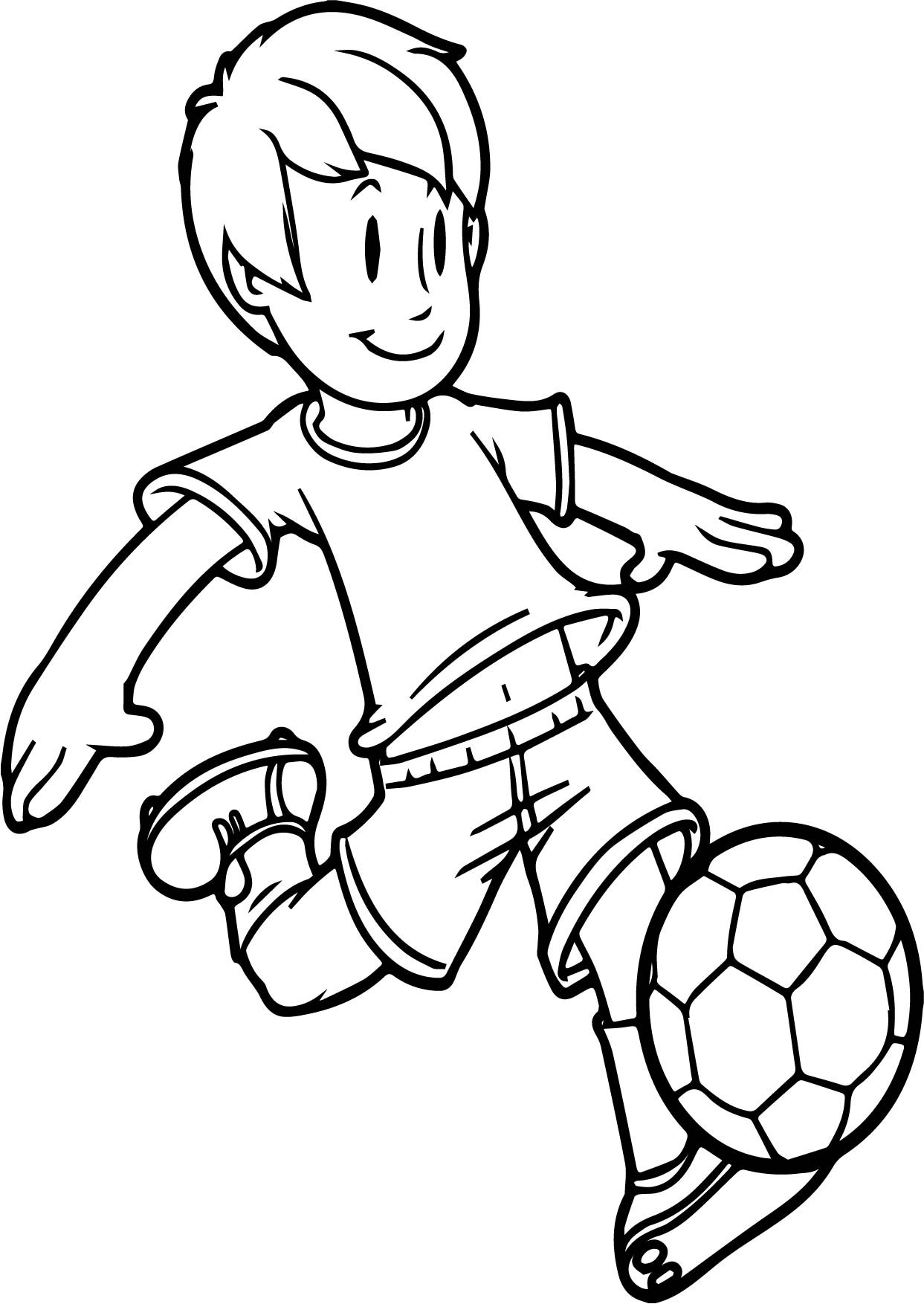 Coloring Pages For Boys Easy
 Soccer Drawing at GetDrawings