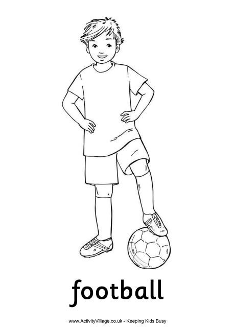 Coloring Pages For Boys Football Teams
 Football Boy Colouring Page